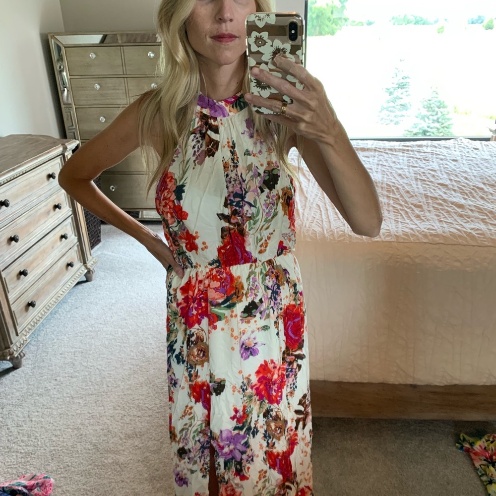 Ivory floral maxi